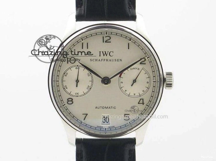 MIROTIME 0701 Portuguese Fa Jones IW544203 SS GSF 1:1 Best Edition White Dial On Leather Strap Trendsetting 7235